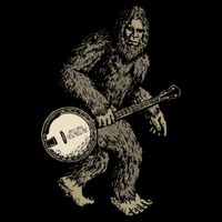 Grassquatch! Vintage Bigfoot & Bluegrass Banjo Music Visor