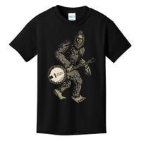 Grassquatch! Vintage Bigfoot & Bluegrass Banjo Music Kids T-Shirt