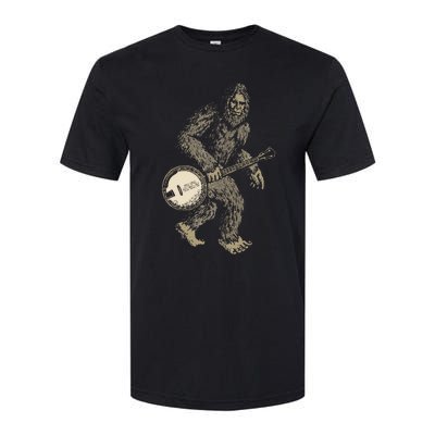 Grassquatch! Vintage Bigfoot & Bluegrass Banjo Music Softstyle CVC T-Shirt