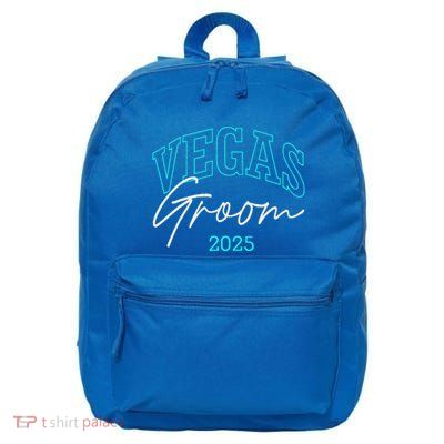 Groom Vegas Bachelor Party Group 2025 16 in Basic Backpack