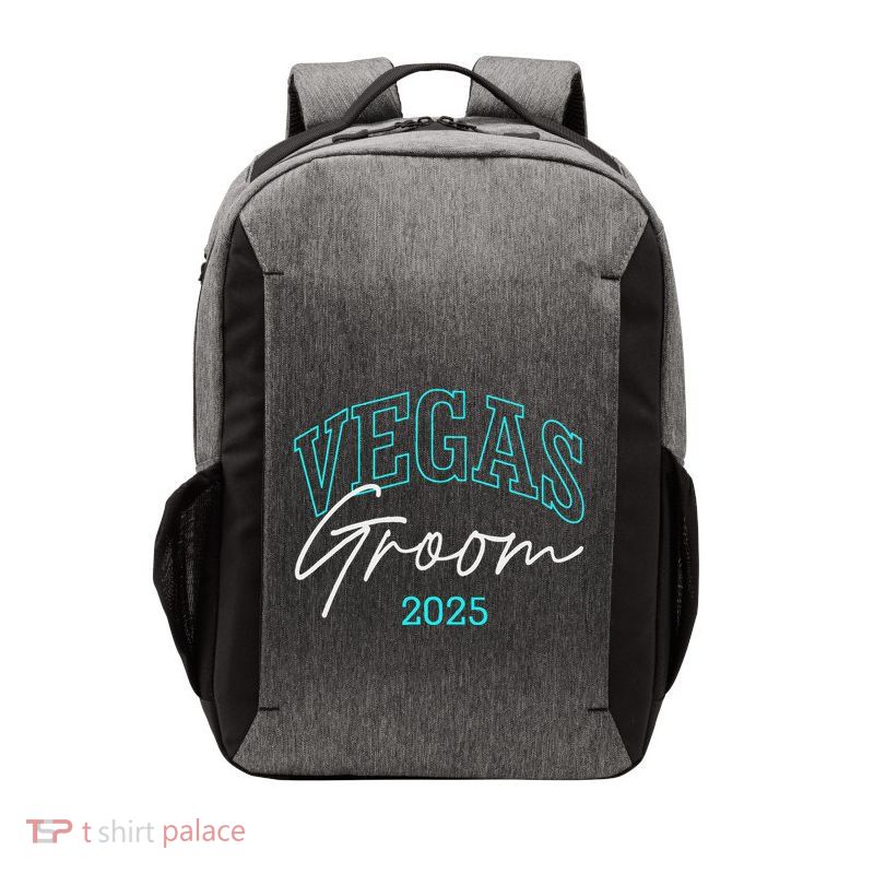Groom Vegas Bachelor Party Group 2025 Vector Backpack