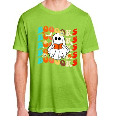 Groovy Vintage Boooks Ghost Halloween Teacher Book Reading Cool Gift Adult ChromaSoft Performance T-Shirt