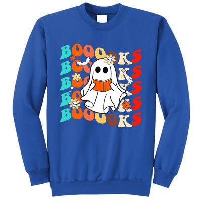 Groovy Vintage Boooks Ghost Halloween Teacher Book Reading Cool Gift Sweatshirt