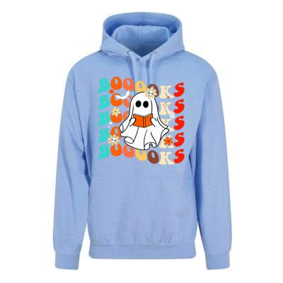 Groovy Vintage Boooks Ghost Halloween Teacher Book Reading Cool Gift Unisex Surf Hoodie