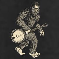 Grassquatch! Vintage Bigfoot & Bluegrass Banjo Music Garment-Dyed Heavyweight T-Shirt
