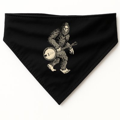 Grassquatch! Vintage Bigfoot & Bluegrass Banjo Music USA-Made Doggie Bandana