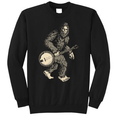 Grassquatch! Vintage Bigfoot & Bluegrass Banjo Music Sweatshirt