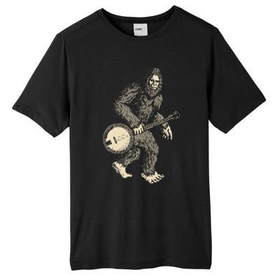 Grassquatch! Vintage Bigfoot & Bluegrass Banjo Music Tall Fusion ChromaSoft Performance T-Shirt