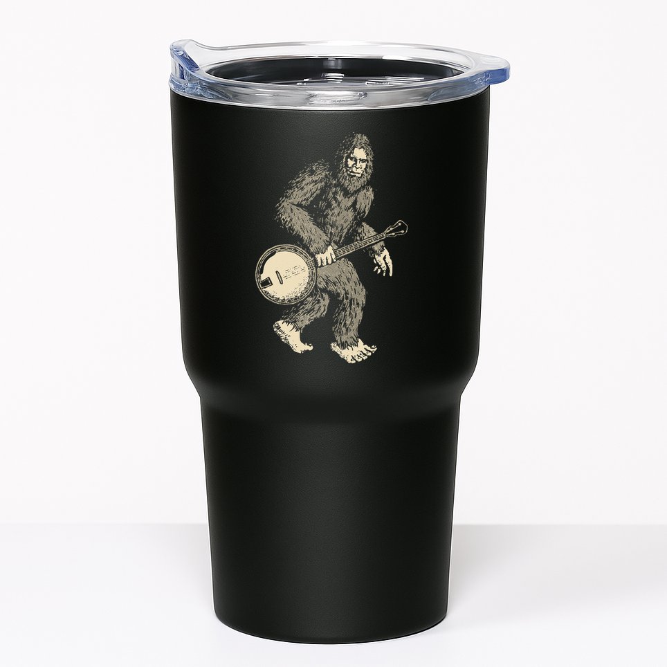 Grassquatch! Vintage Bigfoot & Bluegrass Banjo Music Tumbler