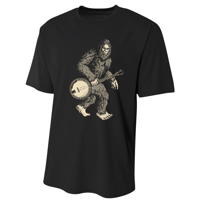 Grassquatch! Vintage Bigfoot & Bluegrass Banjo Music Performance Sprint T-Shirt