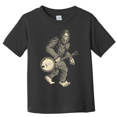 Grassquatch! Vintage Bigfoot & Bluegrass Banjo Music Toddler T-Shirt
