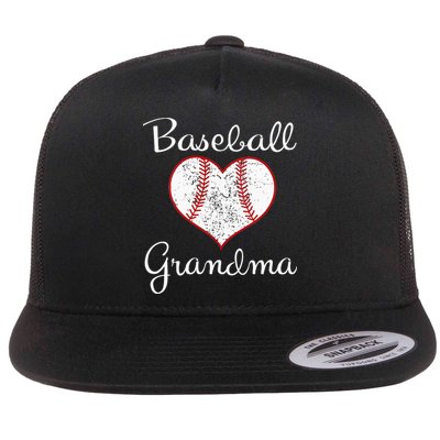 Grandma Vintage Baseball Grandma Flat Bill Trucker Hat