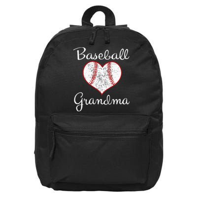 Grandma Vintage Baseball Grandma 16 in Basic Backpack