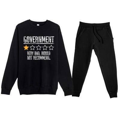 Government Very Bad Would Not Recommend Premium Crewneck Sweatsuit Set