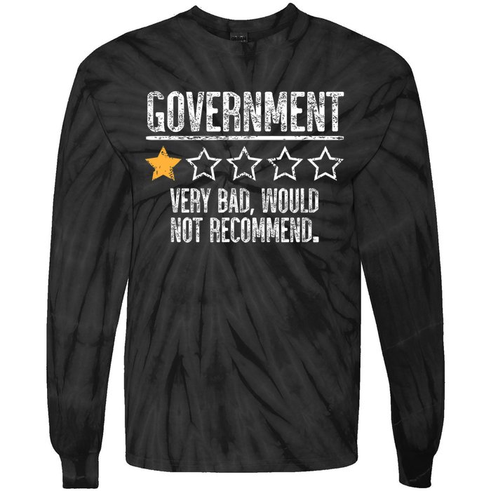 Government Very Bad Would Not Recommend Tie-Dye Long Sleeve Shirt