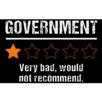 Government Very Bad Would Not Recommend Funny Rating Stars Bumper Sticker