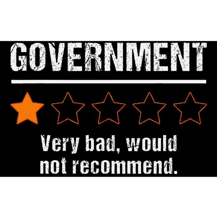 Government Very Bad Would Not Recommend Funny Rating Stars Bumper Sticker