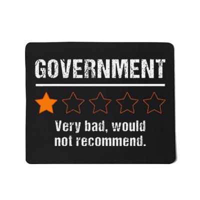 Government Very Bad Would Not Recommend Funny Rating Stars Mousepad