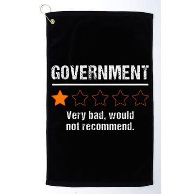 Government Very Bad Would Not Recommend Funny Rating Stars Platinum Collection Golf Towel