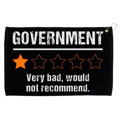 Government Very Bad Would Not Recommend Funny Rating Stars Grommeted Golf Towel