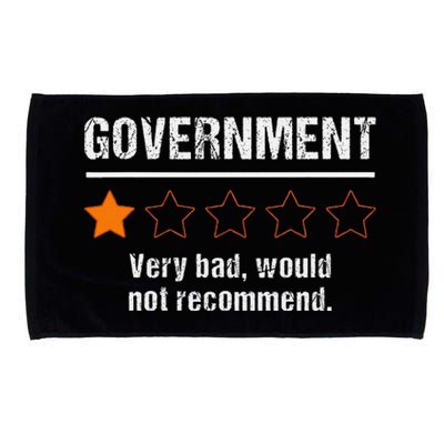 Government Very Bad Would Not Recommend Funny Rating Stars Microfiber Hand Towel