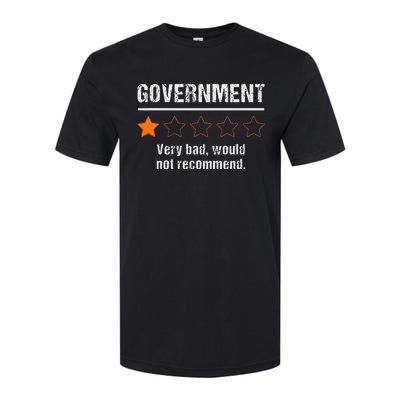 Government Very Bad Would Not Recommend Funny Rating Stars Softstyle® CVC T-Shirt