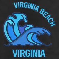 Graphic Virginia Beach Virginia Pocket Wave Souvenir 7 Panel Mesh Trucker Snapback Hat