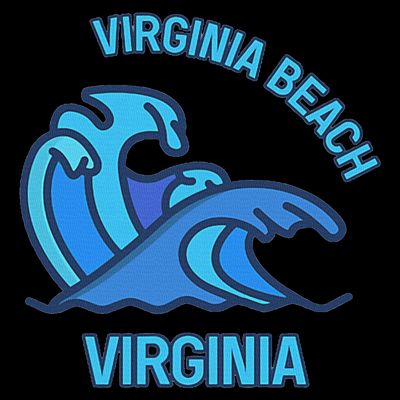 Graphic Virginia Beach Virginia Pocket Wave Souvenir T-Shirt