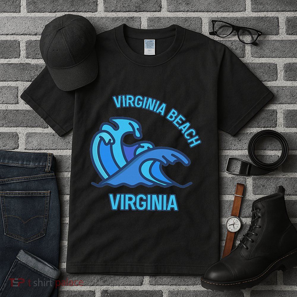 Graphic Virginia Beach Virginia Pocket Wave Souvenir Tall T-Shirt