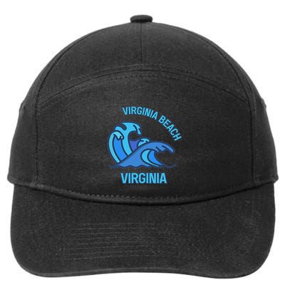 Graphic Virginia Beach Virginia Pocket Wave Souvenir 7-Panel Snapback Hat