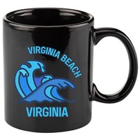 Graphic Virginia Beach Virginia Pocket Wave Souvenir 11oz C Handle Ceramic Mug