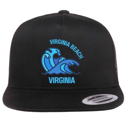Graphic Virginia Beach Virginia Pocket Wave Souvenir Flatbill Hat