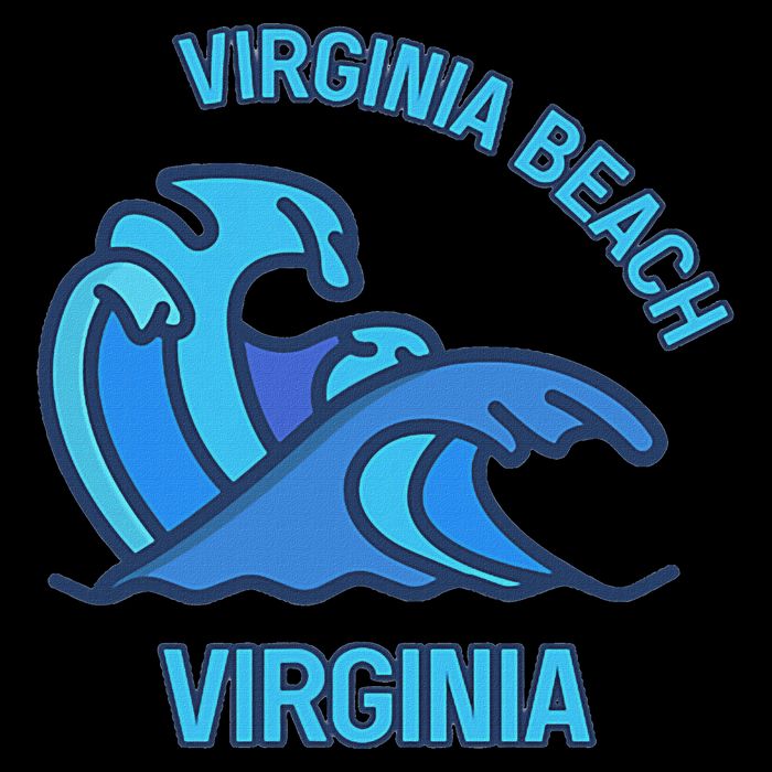 Graphic Virginia Beach Virginia Pocket Wave Souvenir Youth Performance Sprint T-Shirt