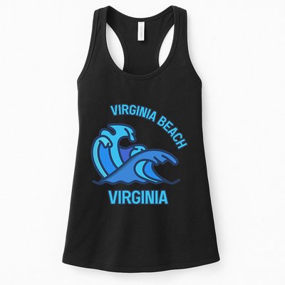 Graphic Virginia Beach Virginia Pocket Wave Souvenir Womens Tank Top