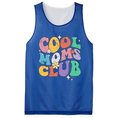 Groovy Vintage Cool Moms Club Funny Smile MotherS Day Gift Mesh Reversible Basketball Jersey Tank