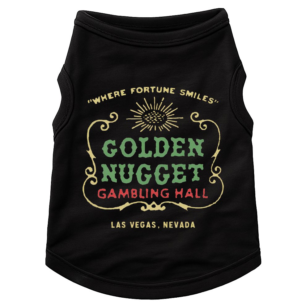 Golden Vegas Casino Hotel Retro Vintage Doggie Tank