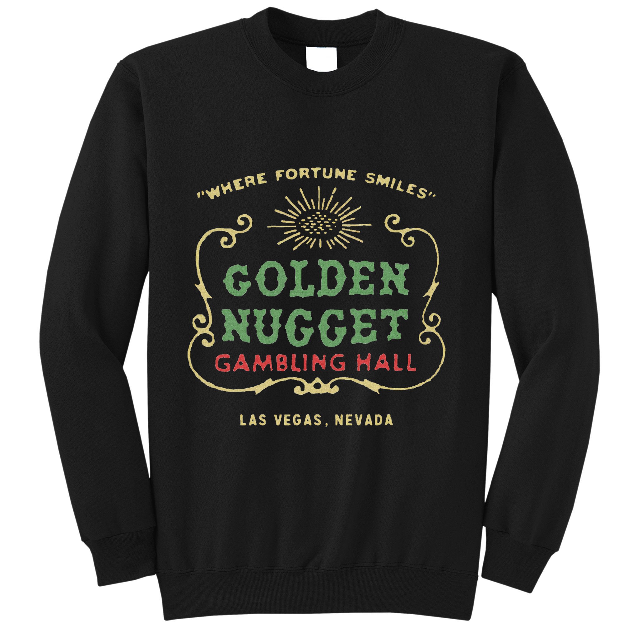 Golden Vegas Casino Hotel Retro Vintage Sweatshirt