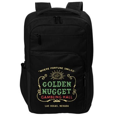 Golden Vegas Casino Hotel Retro Vintage Impact Tech Backpack