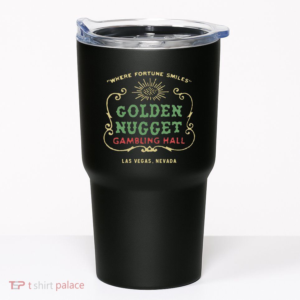 Golden Vegas Casino Hotel Retro Vintage Tumbler