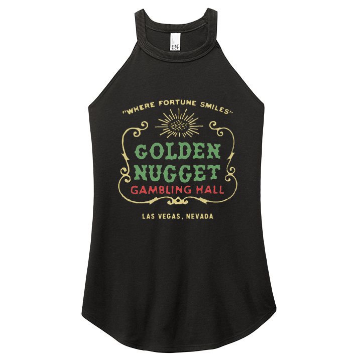 Golden Vegas Casino Hotel Retro Vintage Women's Perfect Tri Rocker Tank