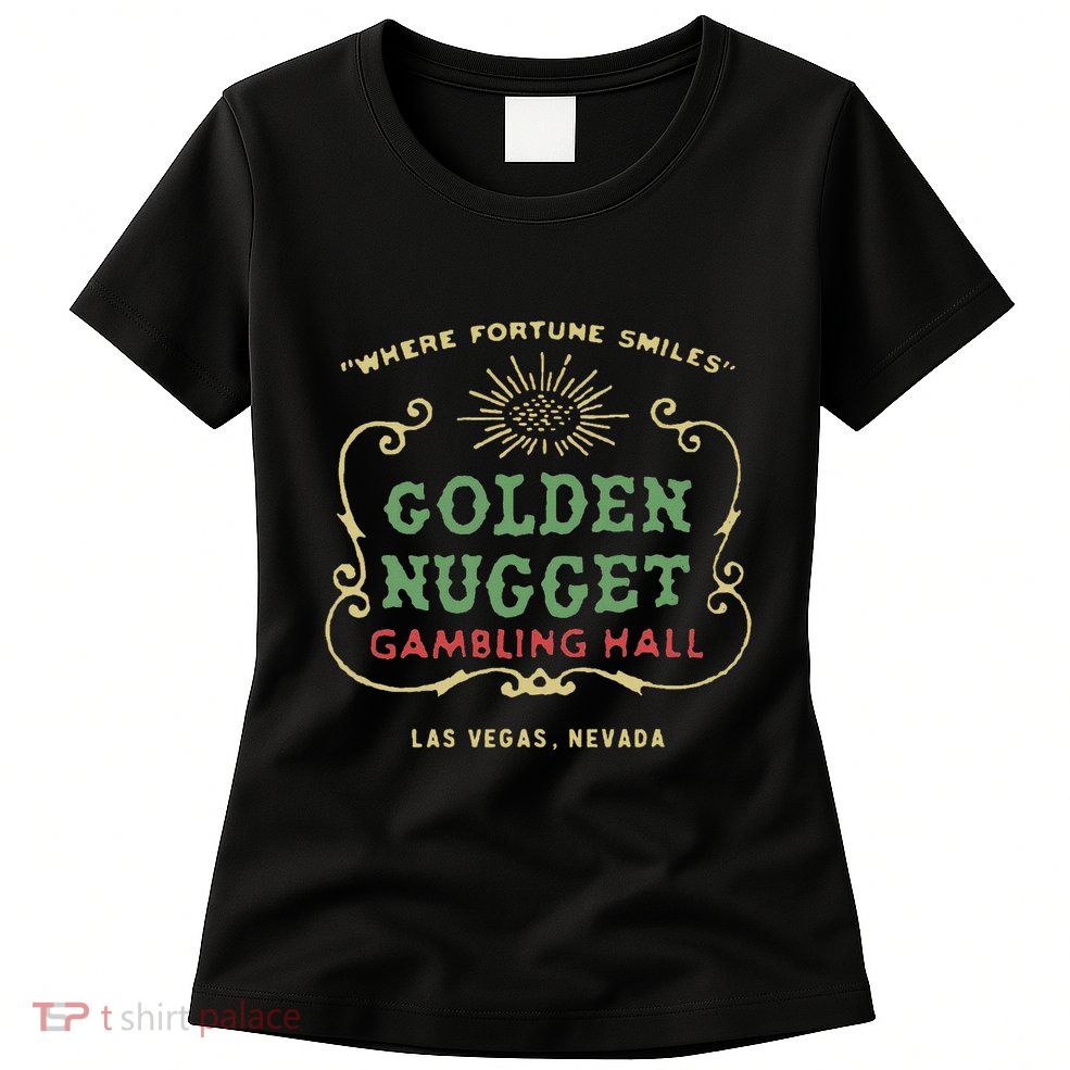 Golden Vegas Casino Hotel Retro Vintage Womens T-Shirt