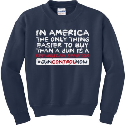 Gun Violence Control Easier Buy Republican Orange Kids Sweatshirt