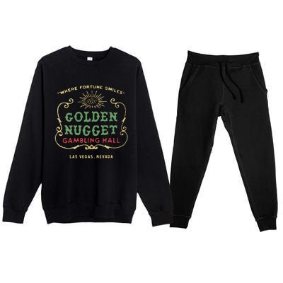 Golden Vegas Casino Hotel Retro Vintage Premium Crewneck Sweatsuit Set