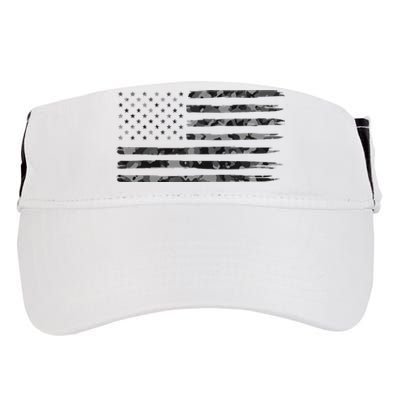 Grey Vintage Camo American Flag Adult Drive Performance Visor