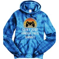 Gamer Vintage Can I Just Finish This Game Tie Dye Hoodie