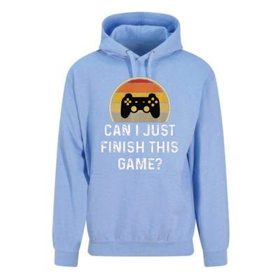 Gamer Vintage Can I Just Finish This Game Unisex Surf Hoodie