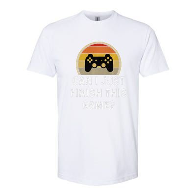 Gamer Vintage Can I Just Finish This Game Softstyle CVC T-Shirt