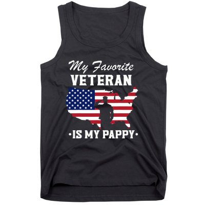 Grandpa Veterans Day My Favorite Veteran Is My Pappy Tank Top