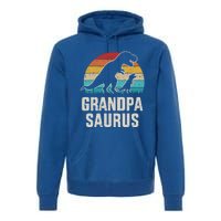 Grandpasaurus Vintage Dinosaur For Grandpa From Grand Gift Premium Hoodie