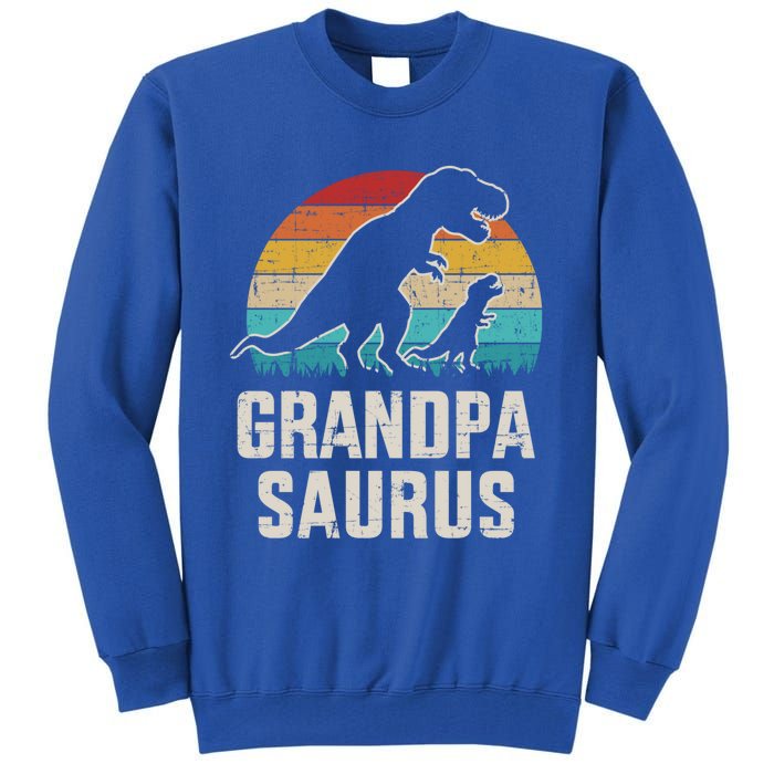 Grandpasaurus Vintage Dinosaur For Grandpa From Grand Gift Tall Sweatshirt